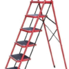 Steps Platform Steel-Ladder Red (6 step)