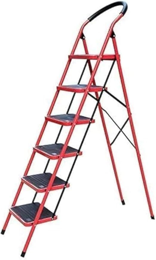 Steps Platform Steel-Ladder Red (6 step)