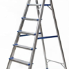 Folding Step Ladder – Lightweight Aluminum Household Ladder for Home, Kitchen, Office – Portable Non-Slip Steps, Sturdy & Compact Folding Design (6 steps)