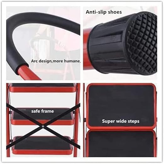 Steps Platform Steel-Ladder Red (6 step)