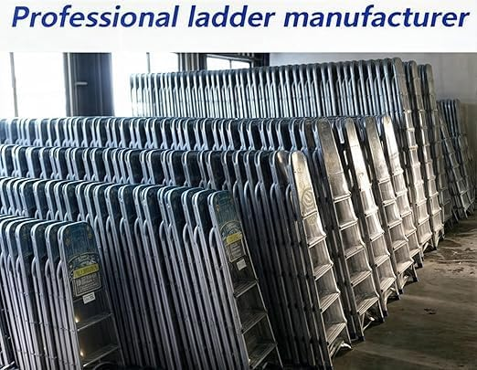 Folding Step Ladder – Lightweight Aluminum Household Ladder for Home, Kitchen, Office – Portable Non-Slip Steps, Sturdy & Compact Folding Design (5 steps)