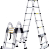 Telescopic Extension Ladder | Aluminum A-Frame Folding Ladder | Multi-Purpose Portable Step Ladder for Home, Building & Maintenance (2.6+2.6 M)