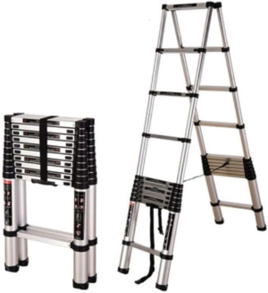 Multi-Purpose Aluminium Folding Ladder | 6.4 Meter Height | Heavy-Duty Construction | Compact & Portable Design | For Home, Office & Industrial Use