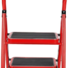Folding 2 Step, 3 step, 4 step Aluminum Portable Household and Kitchen Ladder, Lightweight Space-Saving Home and Office Ladder, Ideal for Indoor and Outdoor Use (2 Steps)