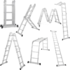 Multi Purpose Folding Extension Aluminum Ladder (4 x 4 5 Meters)