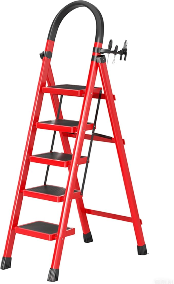 61SFEWOqCjL._AC_SX679_ Steps Platform Steel-Ladder Red (5 step)