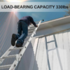 23FT Folding Step Ladder Multi-Purpose Aluminium Extension Ladder 7 in 1 Heavy Duty Combination Step Ladder Max Load 330 LBS with Safety Locking Hinge Anti-Skid Texture 4x6 Step 7 Meters (7m)