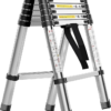Telescopic Extension Ladder | Aluminum A-Frame Folding Ladder | Multi-Purpose Portable Step Ladder for Home, Building & Maintenance (3.2+3.2 M)