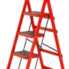 Steps Platform Steel-Ladder Red (4 step)