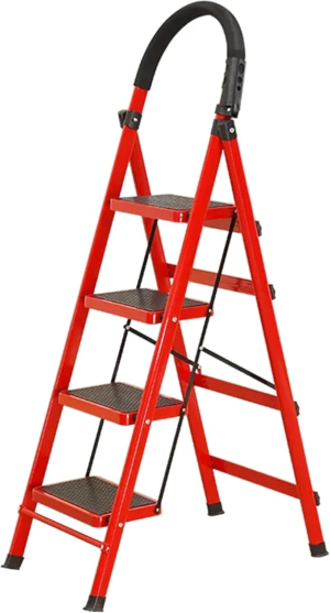 Steps Platform Steel-Ladder Red (4 step)